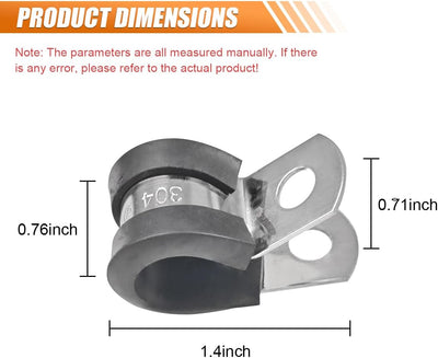 10 Abrazaderas Acero Inox 304 3/8pulg Clips Tubo Combustible