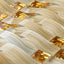 Lámina mosaico vidrio beige dorado cocina baño 5pies2
