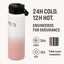 Botella acero inox 24oz tapa 2en1 retención frío 24h sin BPA