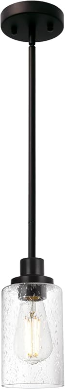 Lámpara colgante E26 1 luz vidrio sembrado cocina loft
