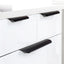 Tirador dedo negro aluminio cajón cocina 6" set 10
