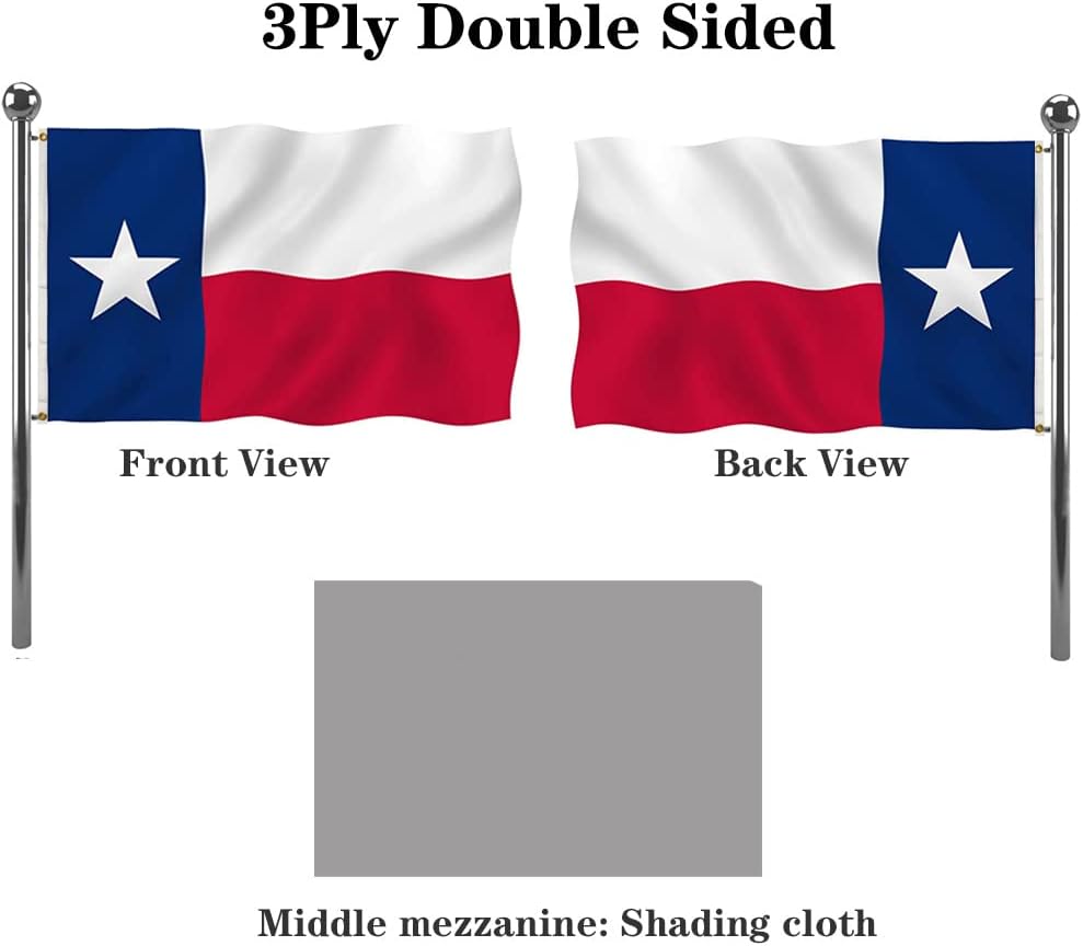 Banderas Texas doble cara 3x5ft nailon resistente 320D