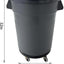 Bote basura exterior 32gal con tapa y ruedas