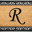Felpudo monograma letra R 18x30pulg