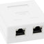 Caja montaje RJ45 blindada 2 puertos comp 5 pzas blanco