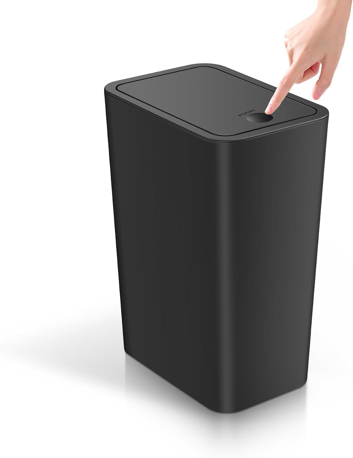 Cubo basura baño 4gal con tapa presión plástico