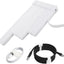 70 Pzas Bridas Cable Reutilizables Blancas con Gancho