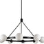 Candelabro globos estilo moderno rueda negra 46pulg