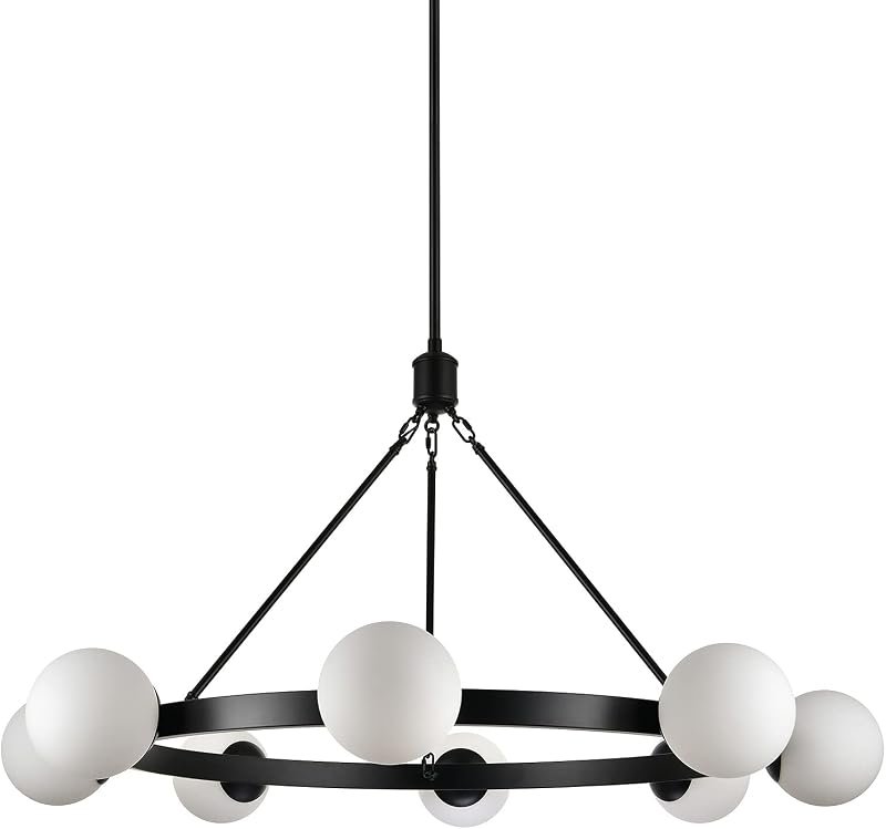 Candelabro globos estilo moderno rueda negra 46pulg