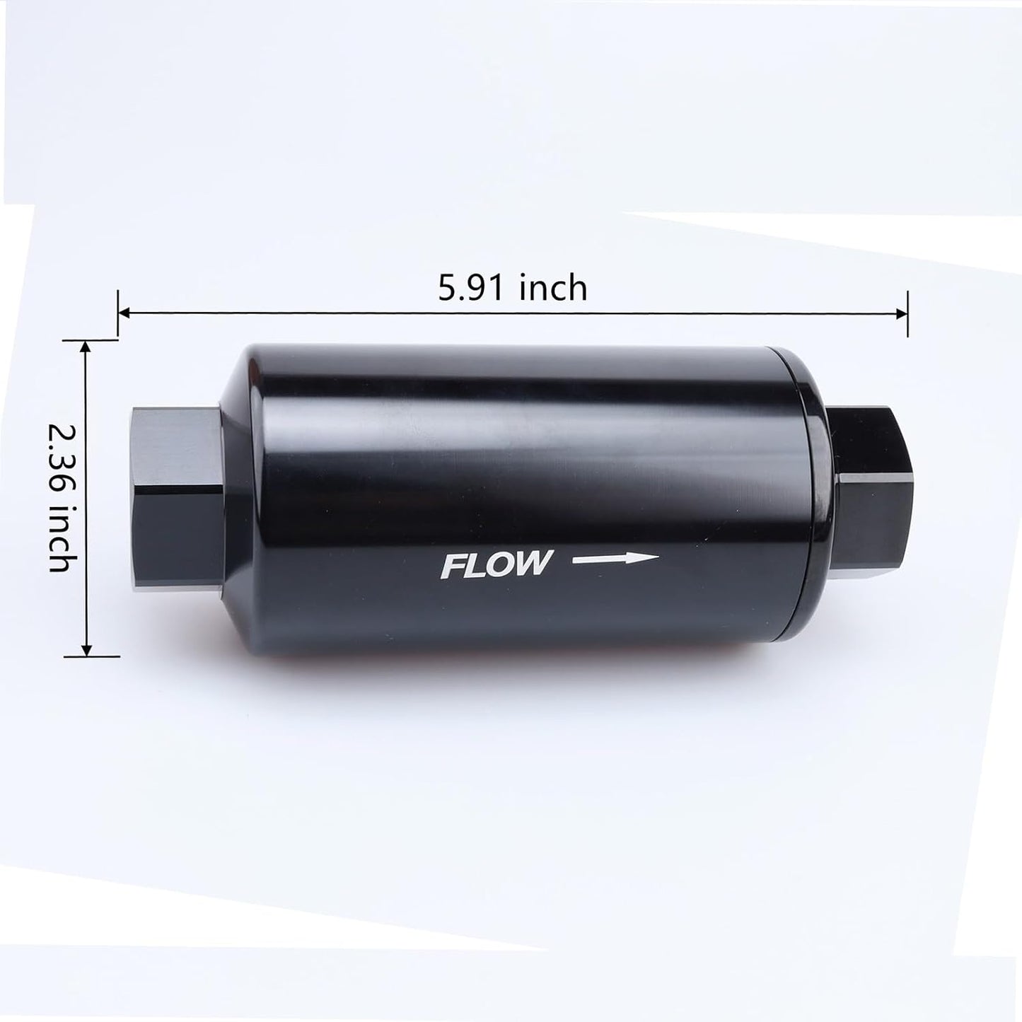 Filtro combustible acero inox 30micrones reutiliz. negro