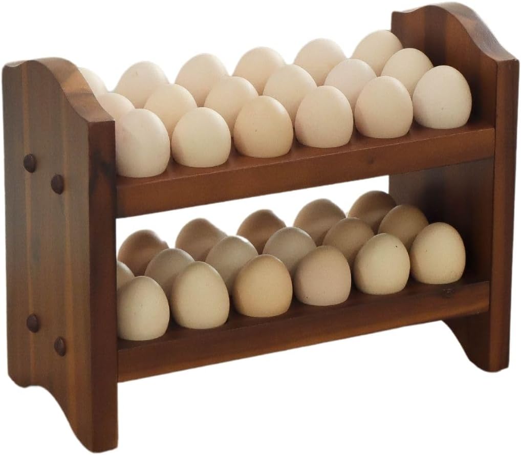 Soporte huevos 36uds estilo rústico marrón claro