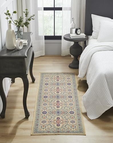 Alfombra poliéster 24x72" rectangular beige