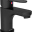 Grifo baño un solo orificio drenaje Push Pop negro mate