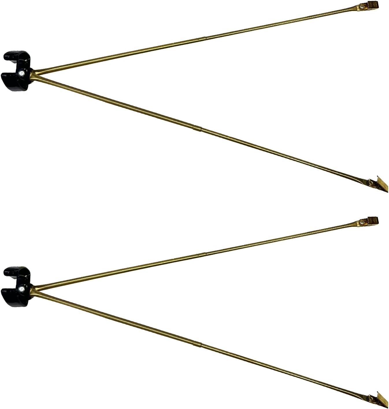 2 Esparcidores Bandera Metal Dorado 19.7in para Interior