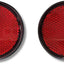 Reflectores redondos rojos adhesivos para buzones basura coche