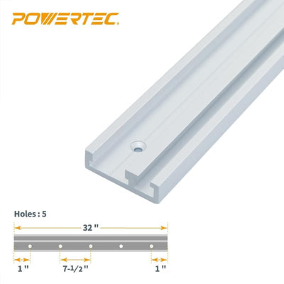 Riel de inglete aluminio doble pista 32pulg gris