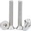 Tornillos M6 acero inox 1.969pulg cabeza plana