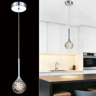 Lámpara colgante cristal burbujas regulable led 3000k