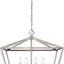 Colgante 4 luces none collection peltre plateado satinado