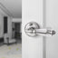 Manija puerta vidrio níquel satinado para dormitorio y baño