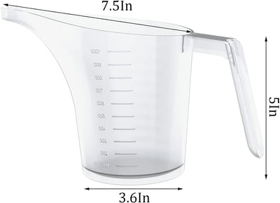 12 Pzas Jarra Medidora 33oz Boquilla Larga para Pasteles Jabón