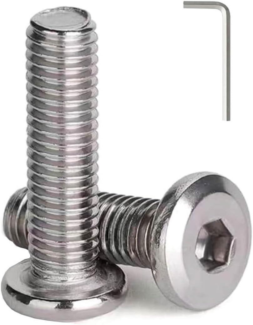 25 Pzas Tornillos Hex M5 Acero Inox 304 Rosca Total