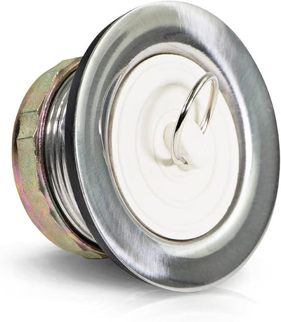 Conjunto drenaje bañera acero inox con colador tapón goma