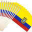 25 Banderas Ecuador en Palo 5x8"