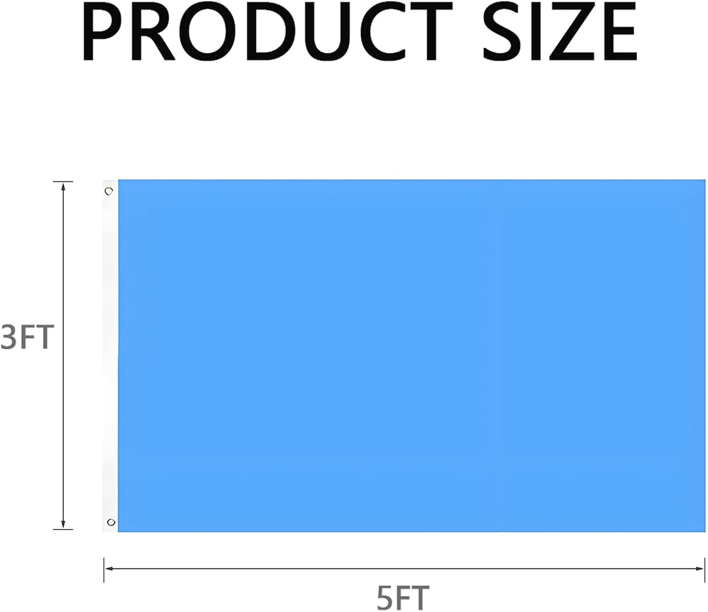 Bandera azul sólido 3x5ft doble costura ojales latón