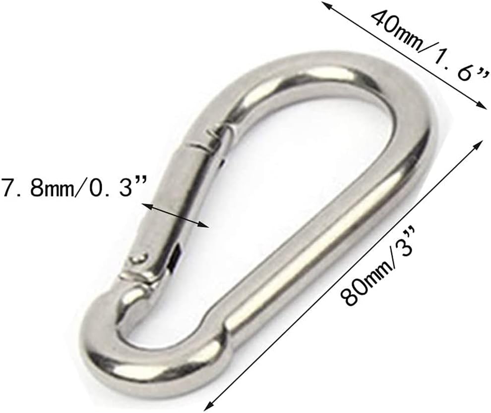 2 Ganchos Giratorios Acero Inox M8 para Columpio Marino