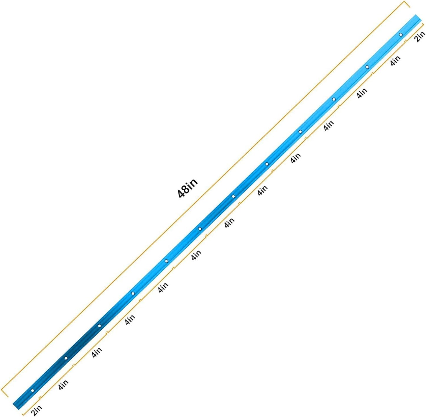 8 Pzas Pista T Carpintería 48pulg Azul Aluminio