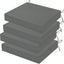 4 Cojines Silla Exterior 18.5x16" Antihumedad Gris Oscuro