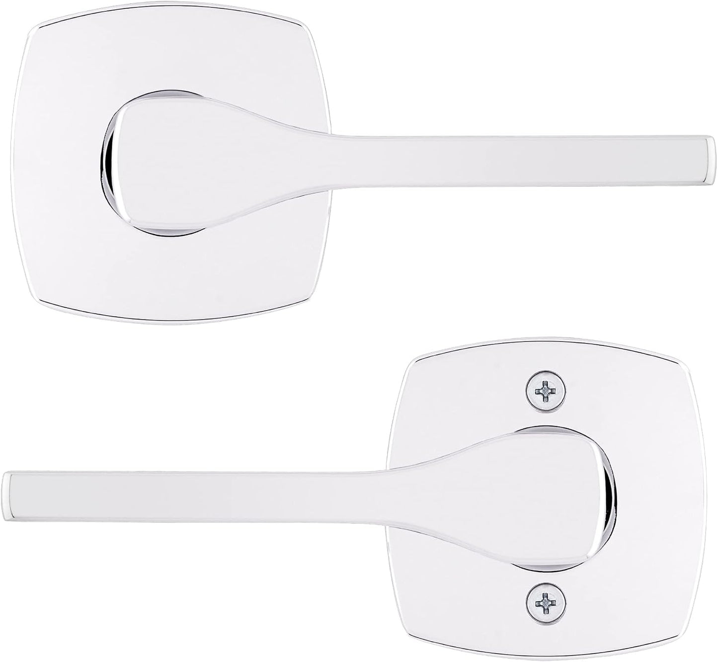 Manija palanca puerta interior cromo pulido set 2