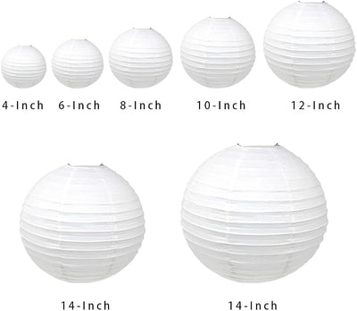 4 Linternas papel colgantes hogar fiesta boda 12pulg