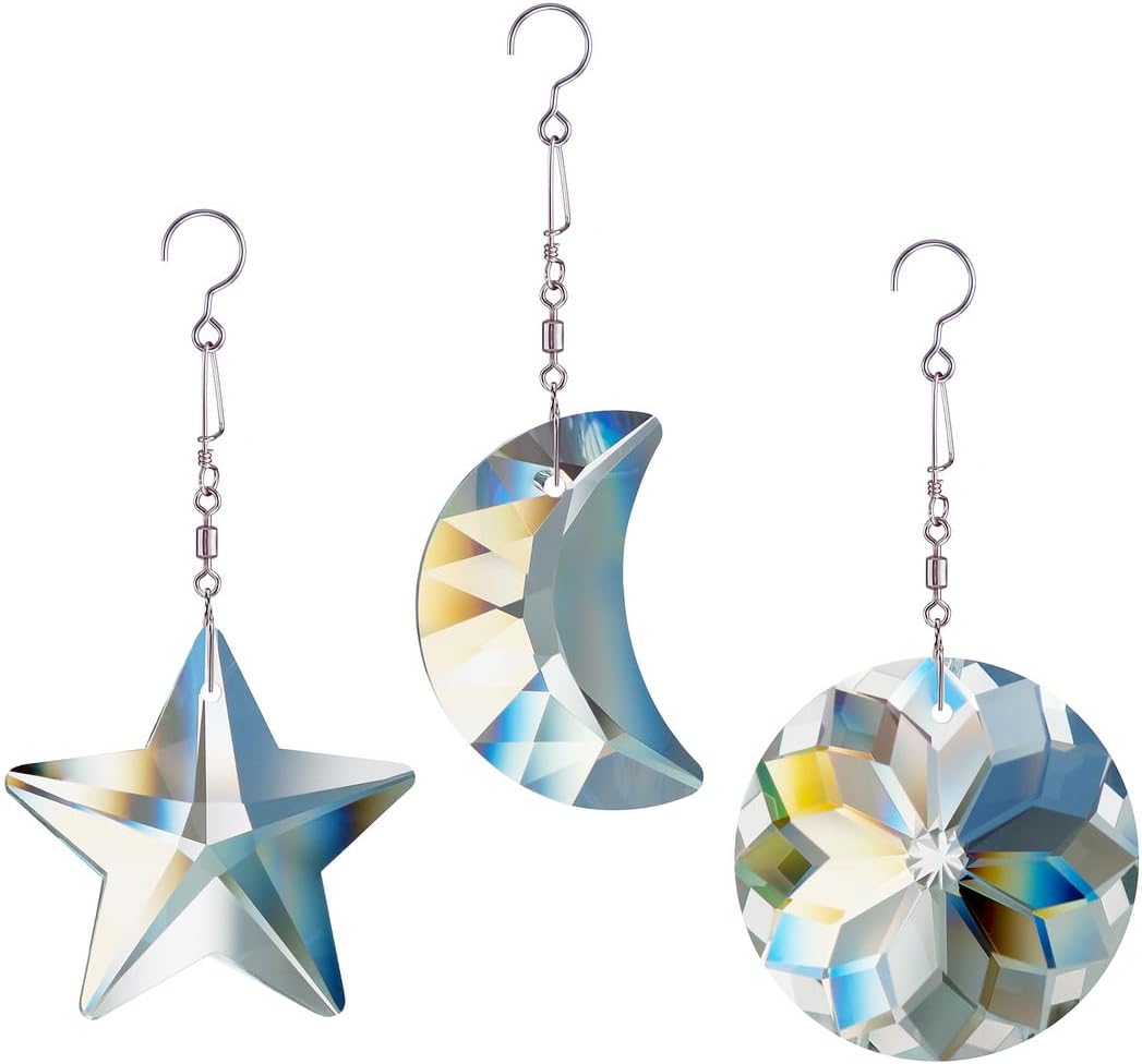 Atrapasoles cristal colgante decoración hogar 3 pzas