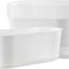 10 Macetas Plástico Blanco 9x3.5pulg Con Platillos Drenaje