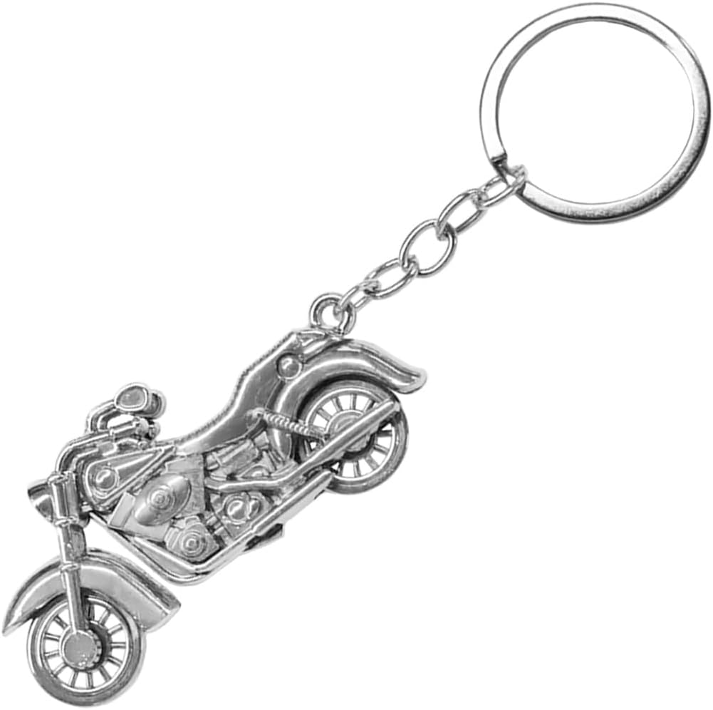 Llavero metal motocicleta 3D plateado