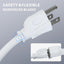 Cable extensión exterior 6ft SJTW 16/3 blanco enchufe tierra UL