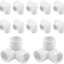 12 Codos PVC 1/2pulg 3 Vías Blanco para Invernadero