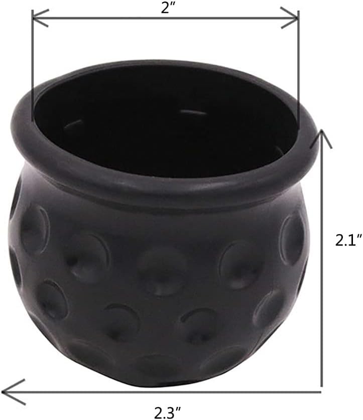 Cubierta bola enganche remolque 2pulg negro