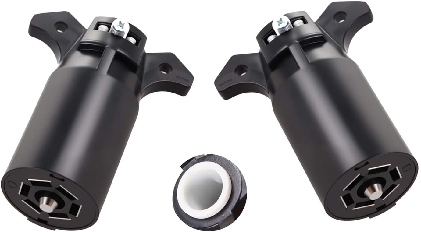 2 Pzas Cuchilla RV Enchufe 7 Pines Conector Remolque