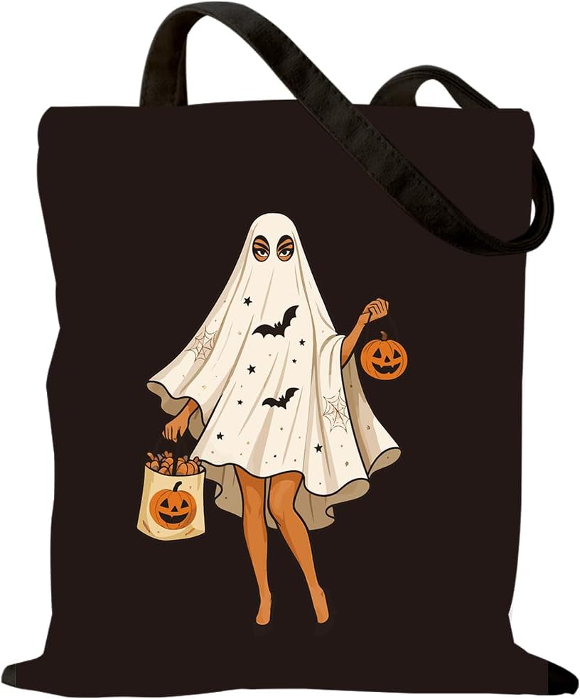 Bolsa tela Halloween mujer regalo hermanas trabajo negro