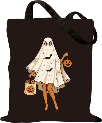 Bolsa tela Halloween mujer regalo hermanas trabajo negro