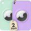Soporte Airtag para Billetera Apple 2 Pzas Verde y Morado