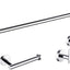 Set 4 Pzas Accesorios Baño Acero Inox Pared 24"