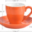 Set 2 Tazas Espresso Porcelana con Platillo y Cucharas Acero Inox