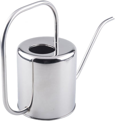 Regadera acero inox 51oz pico largo para jardín plateado