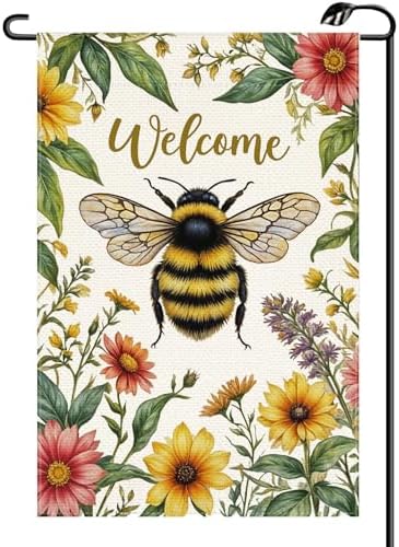 Bandera jardín floral 12x18pulg doble cara decoración exterior