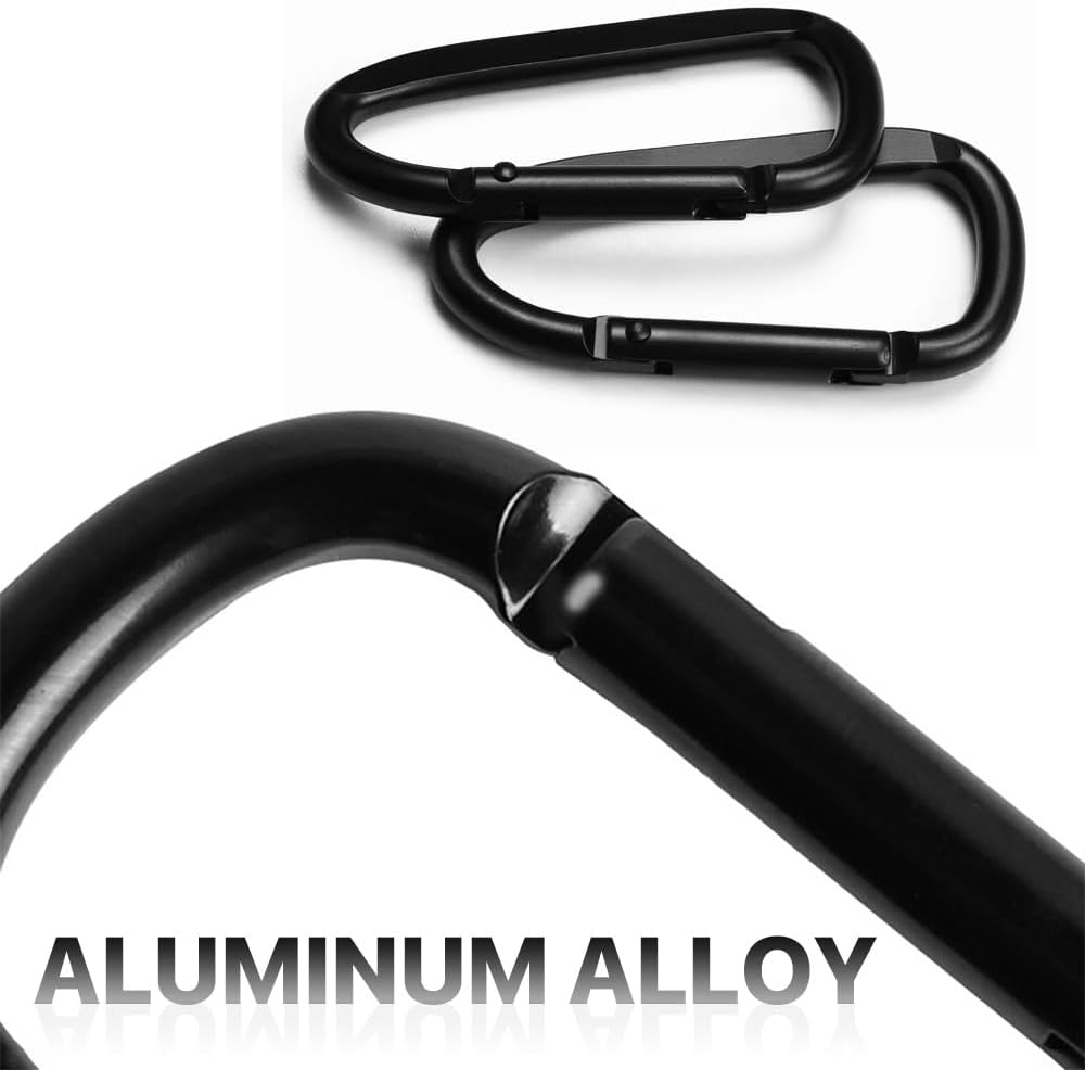 Clip mosquetón forma D aluminio llavero camping
