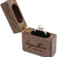 Caja anillo compromiso madera nogal tapa abatible